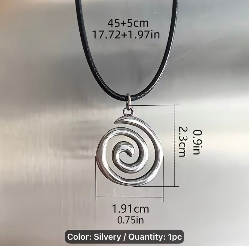 Spiral circle simple necklace