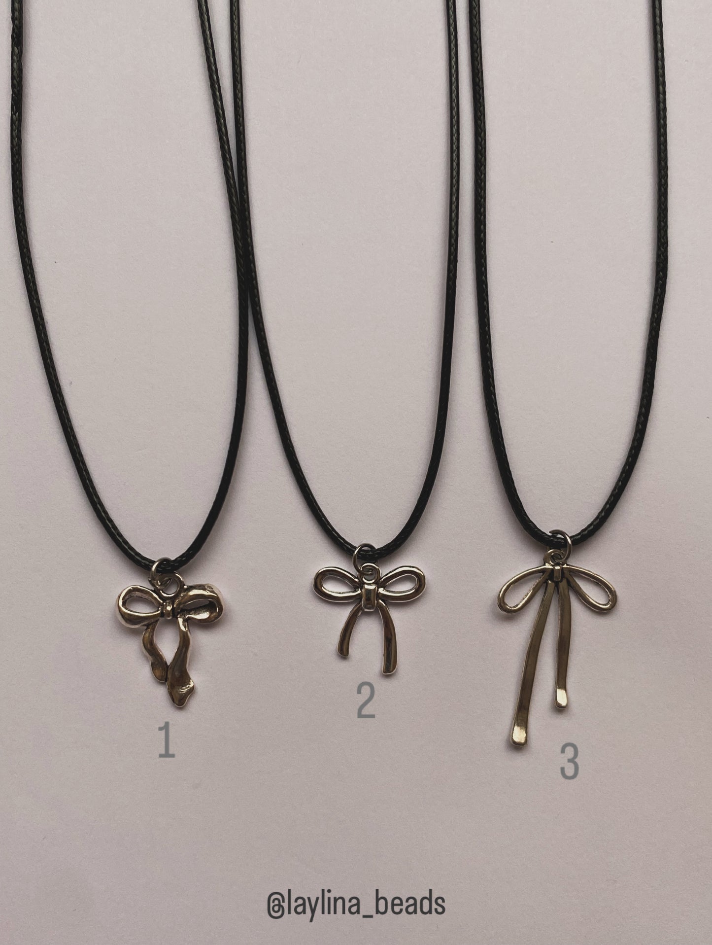 Coquette bow necklaces