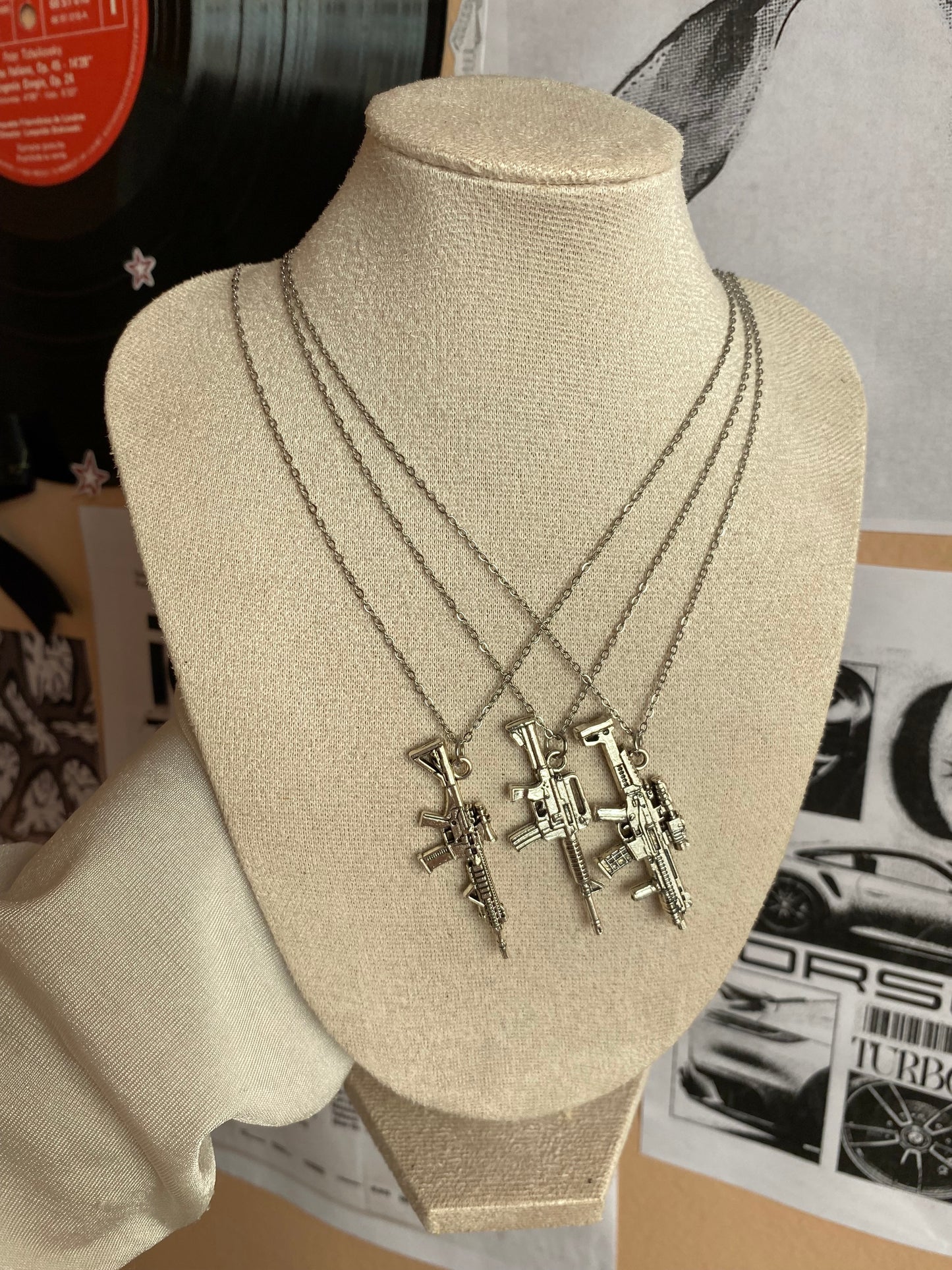 Stainless Gun necklaces