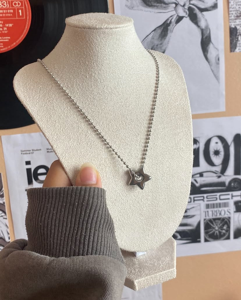 5pcs Stylish Minimalist Star Swirl Pendant Necklace Set, Y2K Retro Design