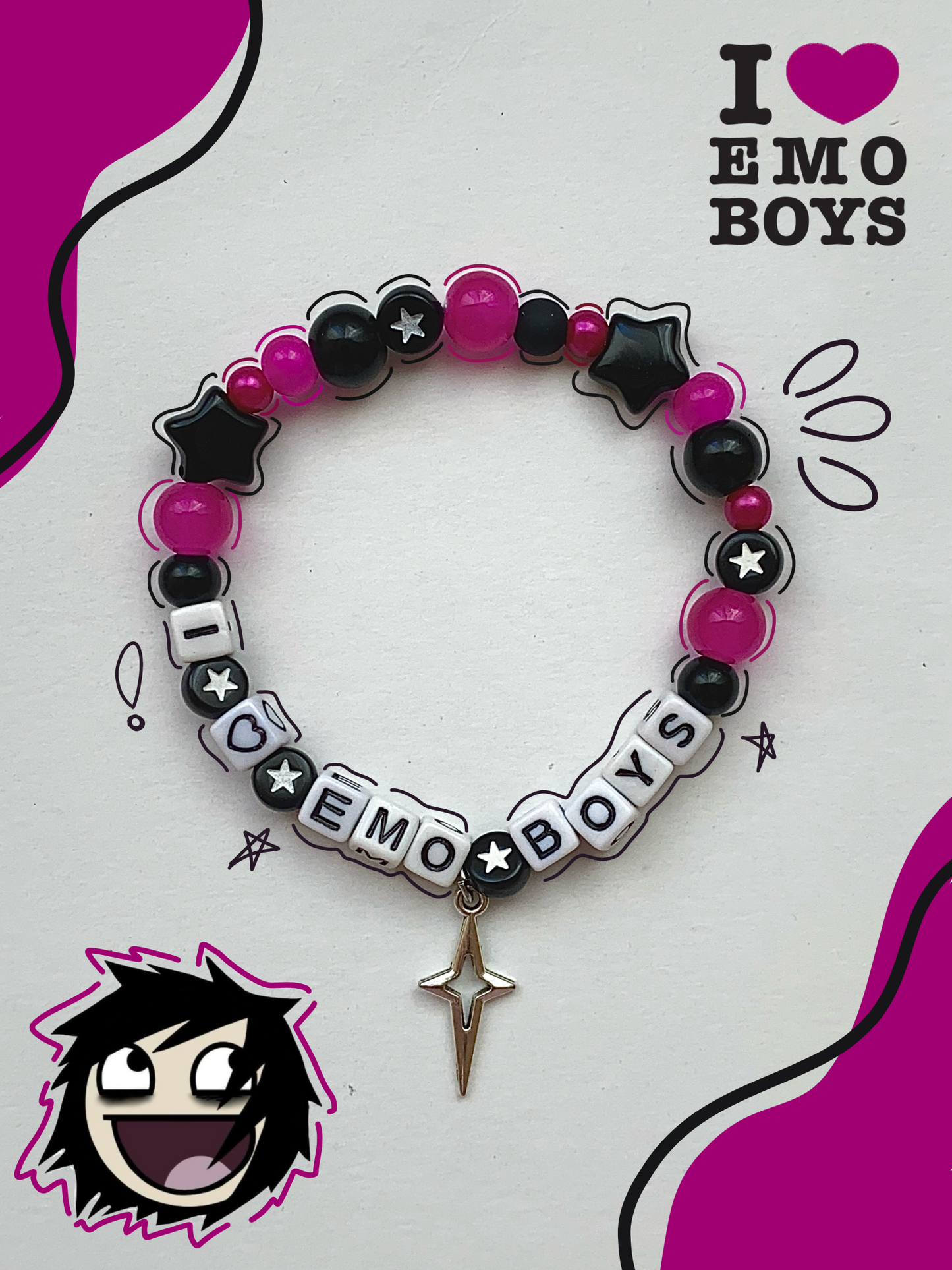 “ I ♥︎ emo Boys “ bracelet