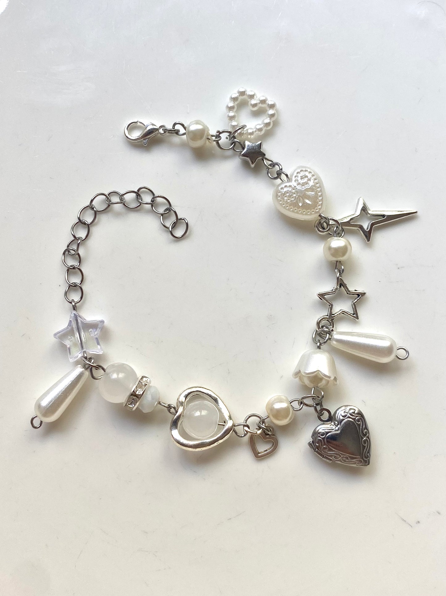 Open heart Aesthetic charms bracelet