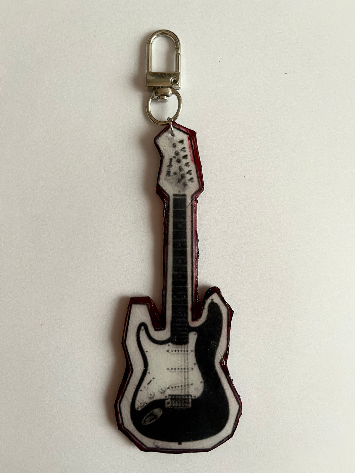 Cool guitar keycharm 14 x 4.5cm (handmade)