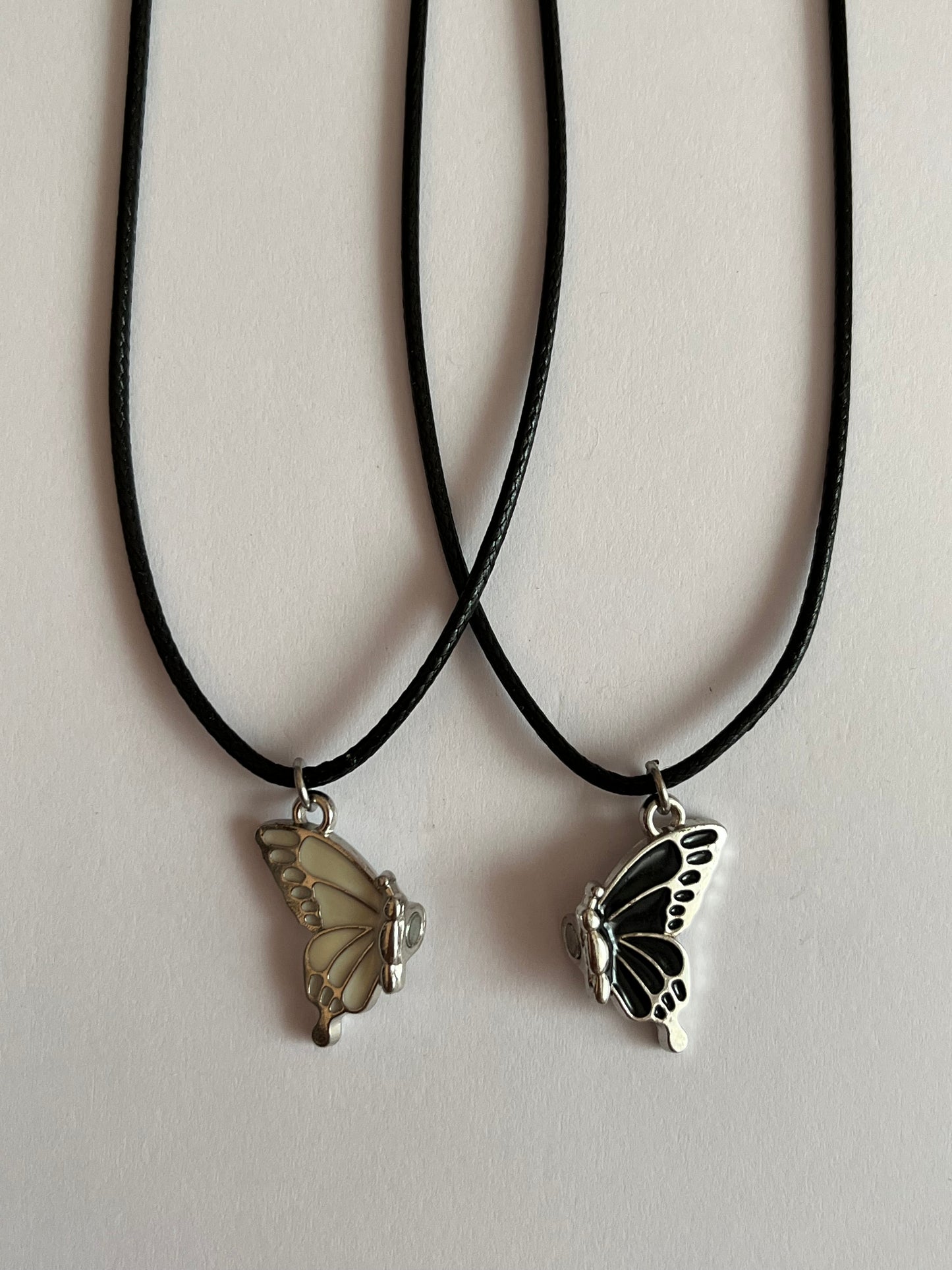 Matching magnetic butterflies necklace for best friends