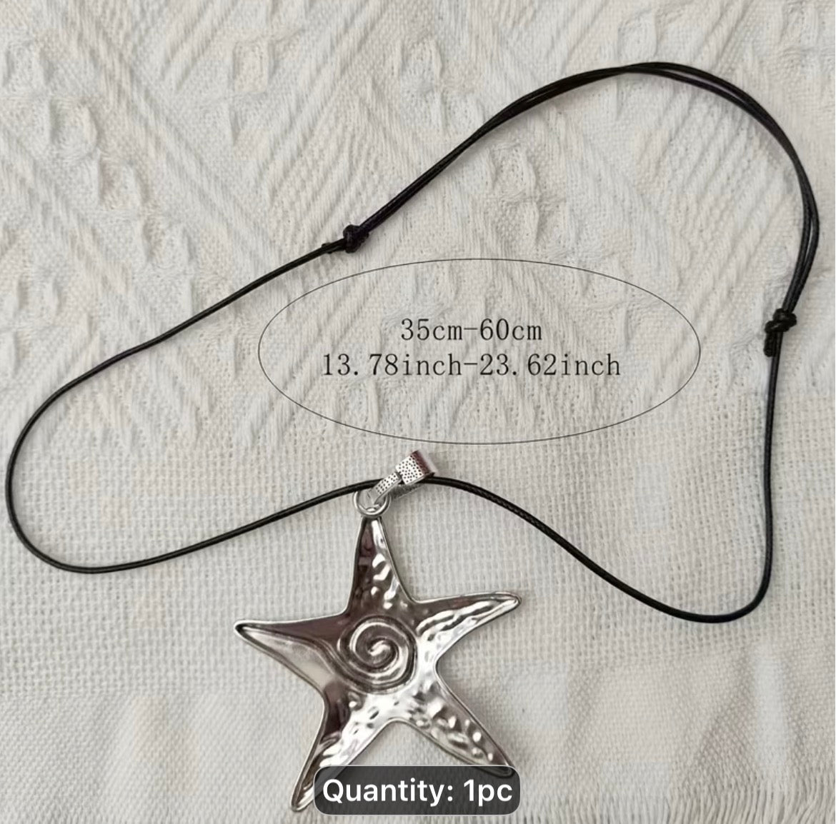 Starfish long necklace