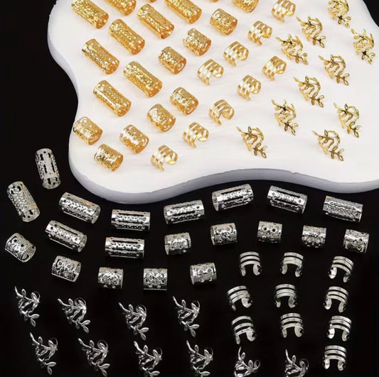 20pcs Golden Hair Ring Set
