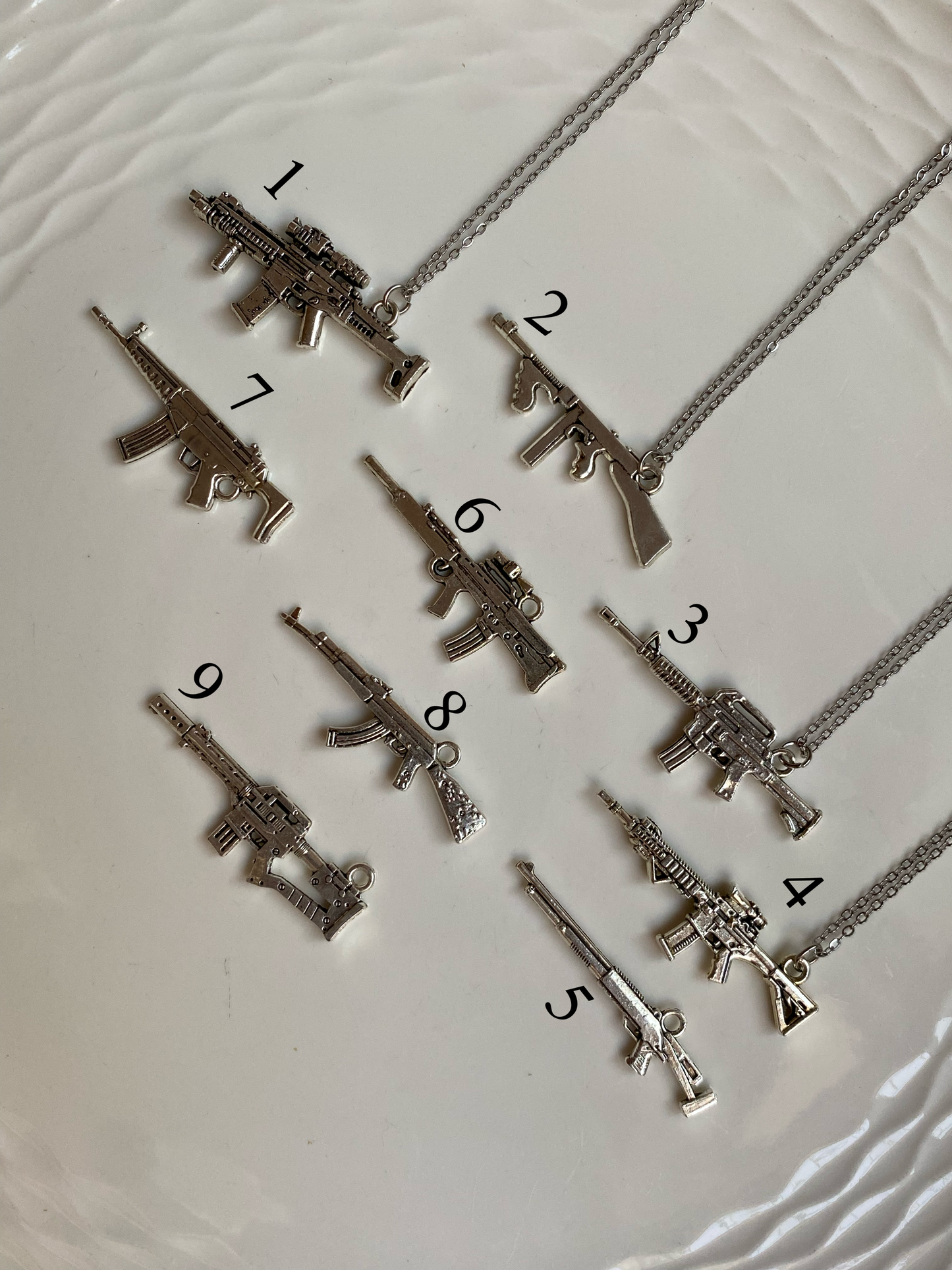 Stainless Gun necklaces