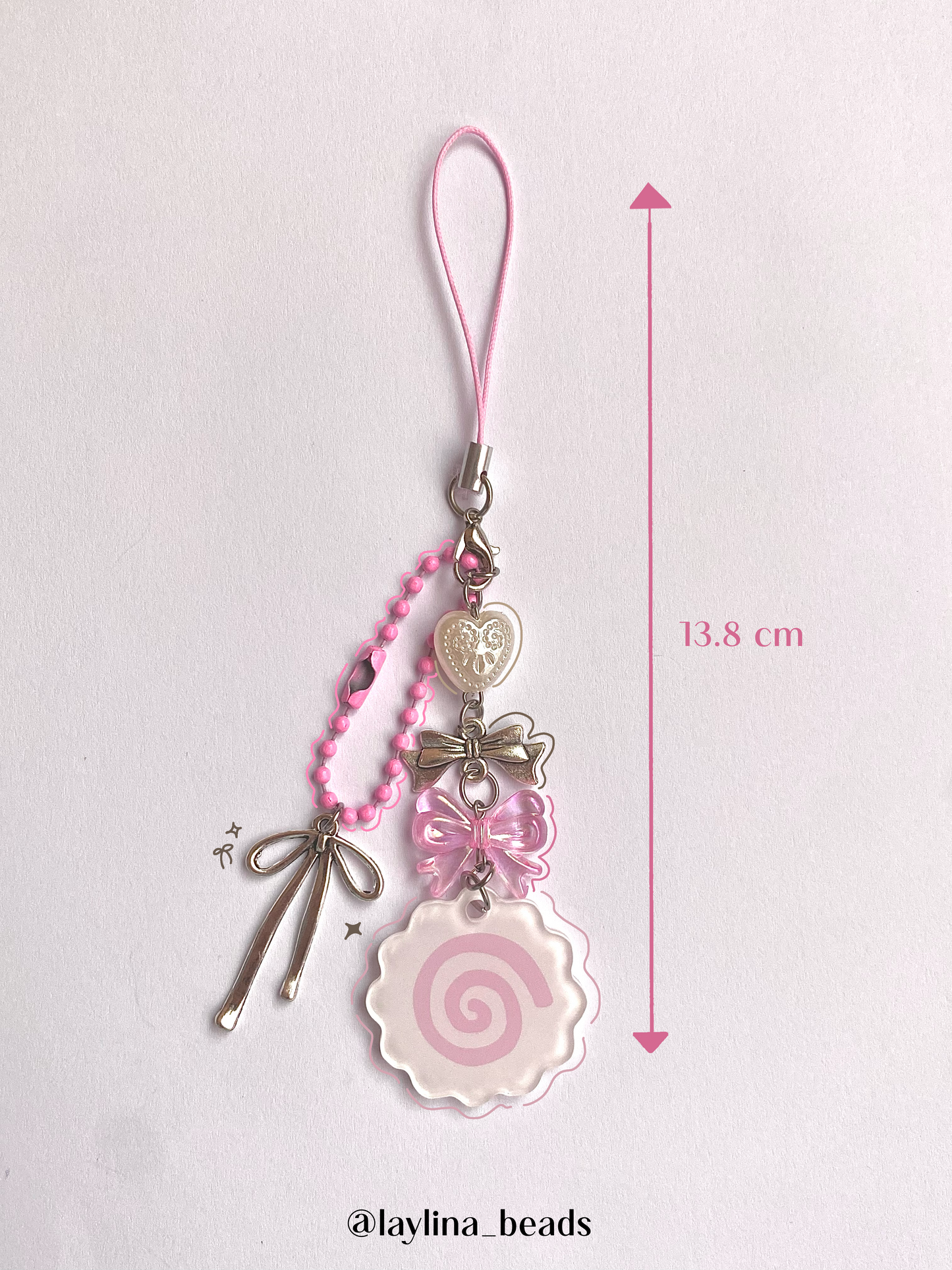 Japanese style pink cute keychain