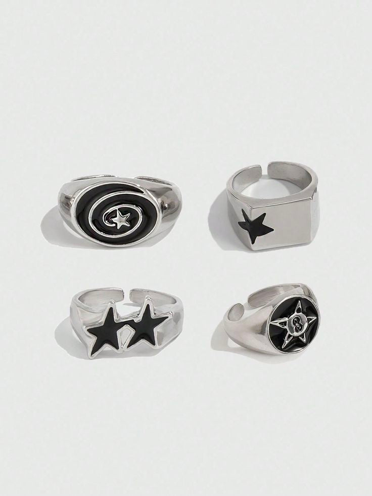 4 pcs men rings