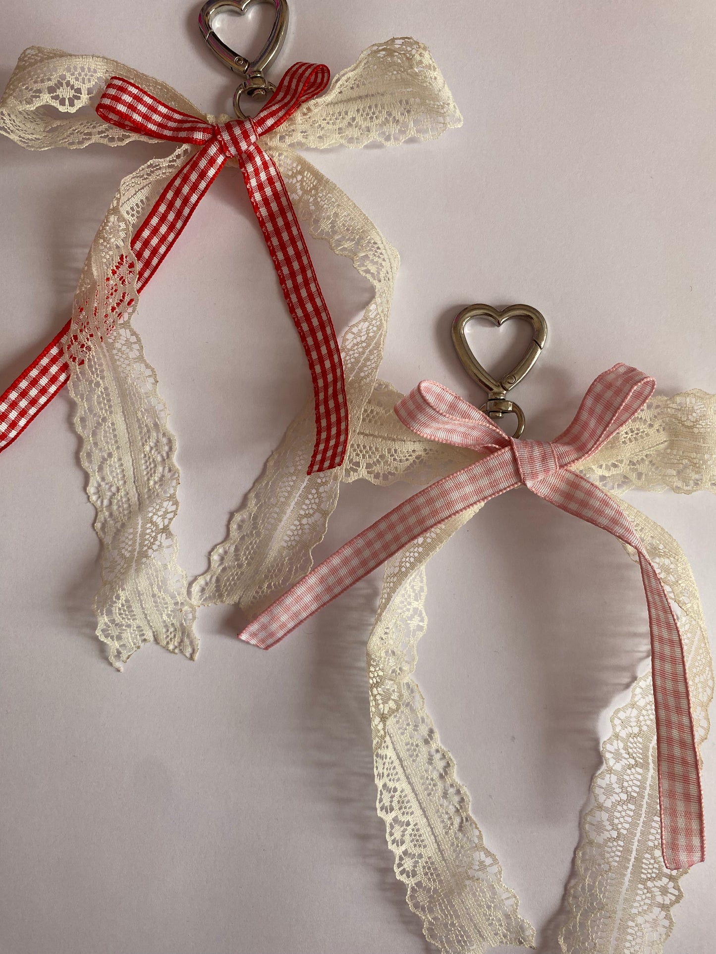 2 cute Japanese style bow keychains