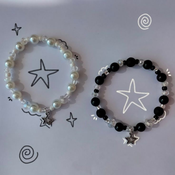 Black & White simple Stars bracelets