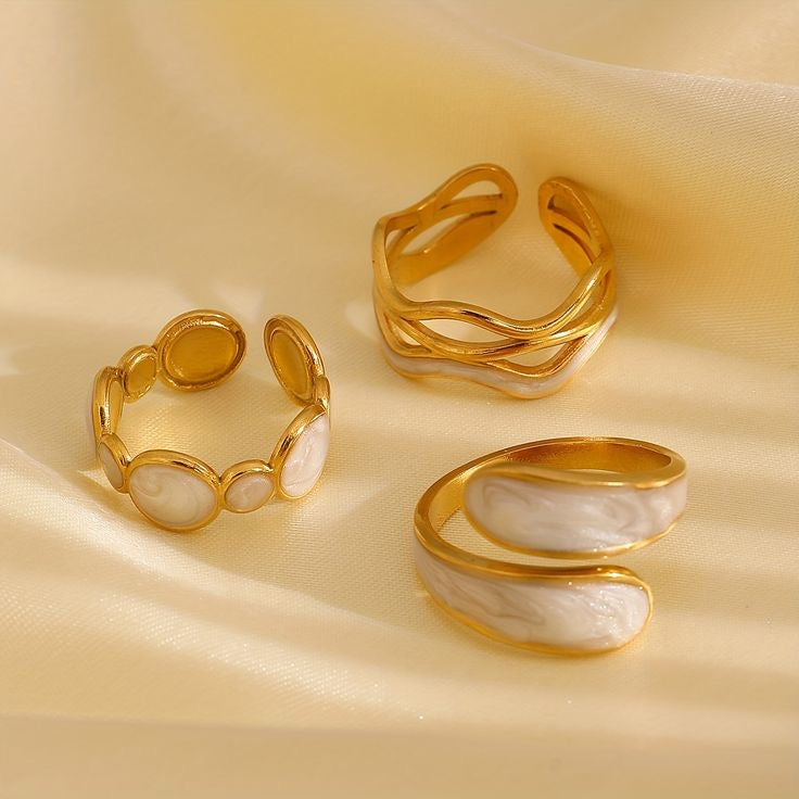 3pcs/set European Fashionable Stainless Steel Geometric Ring