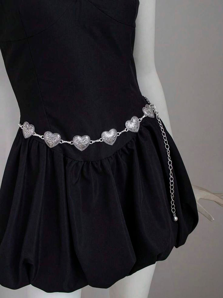 Silver Stainless Heart Dress belt