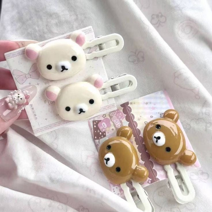 Cute Japanese bear hairclips