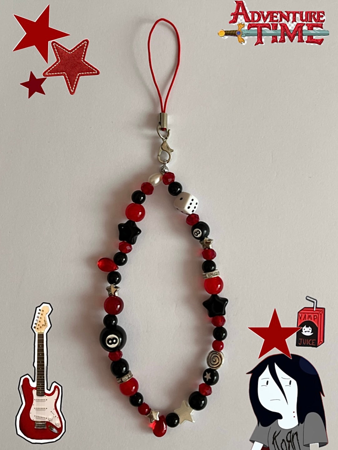 Aesthetic red keychain marceline themed
