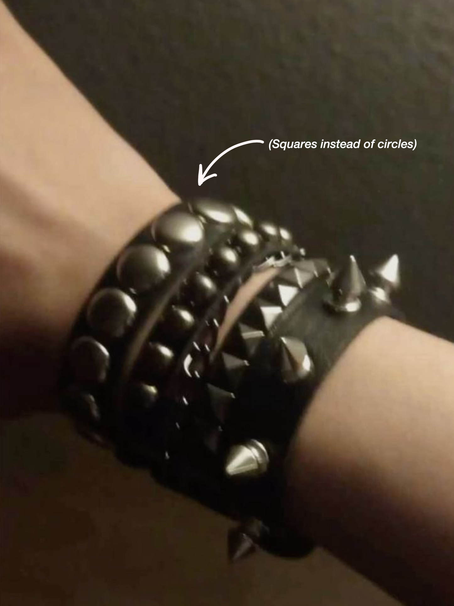 3pcs Punk emo Leather Bracelets