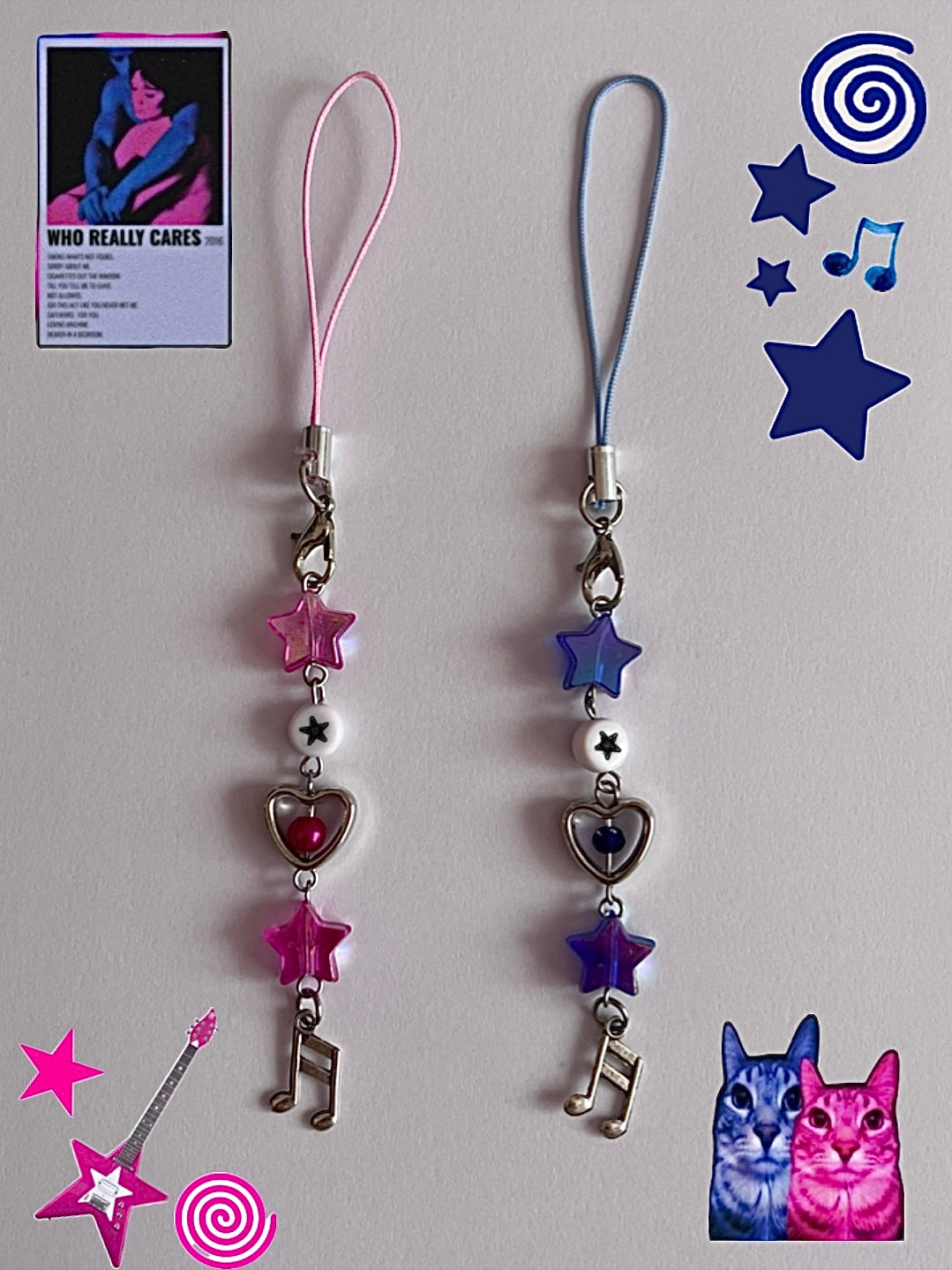 Tv girl/boy matching keycharms 💙🩷