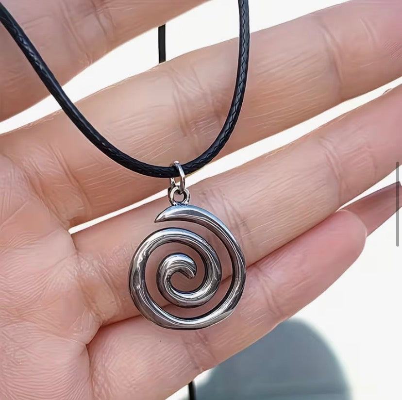 Spiral circle simple necklace