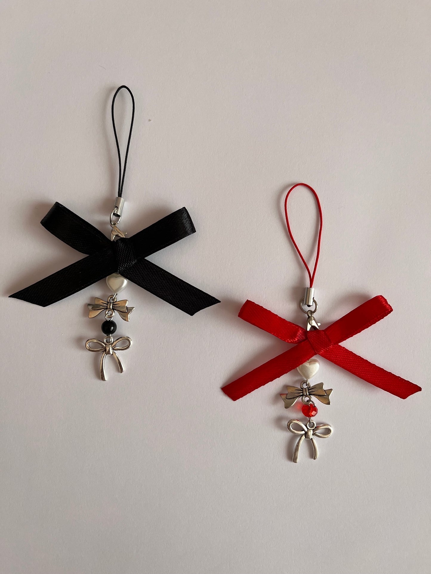 Coquette black & red bows aesthetic keycharms 🖤❤️