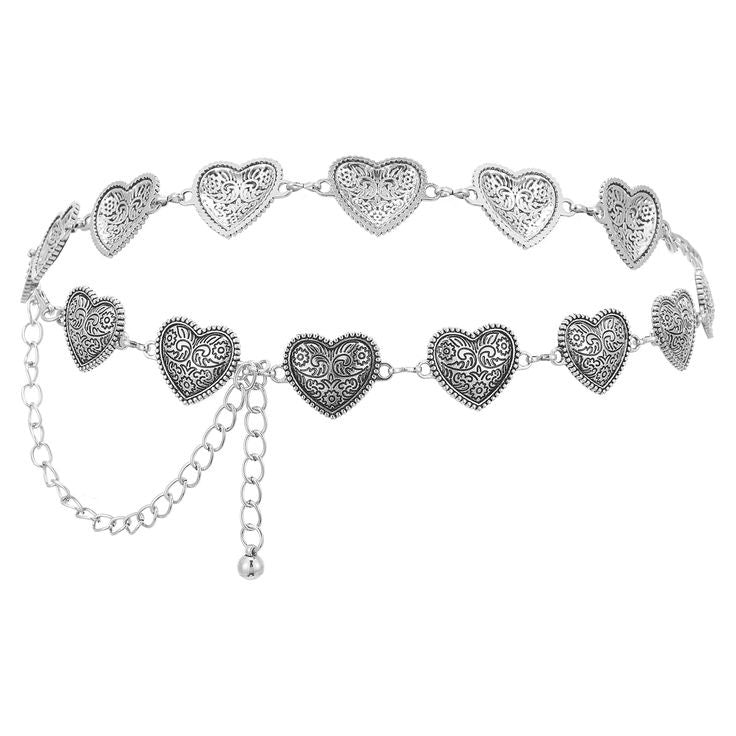 Silver Stainless Heart Dress belt