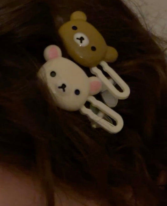 Cute Japanese bear hairclips