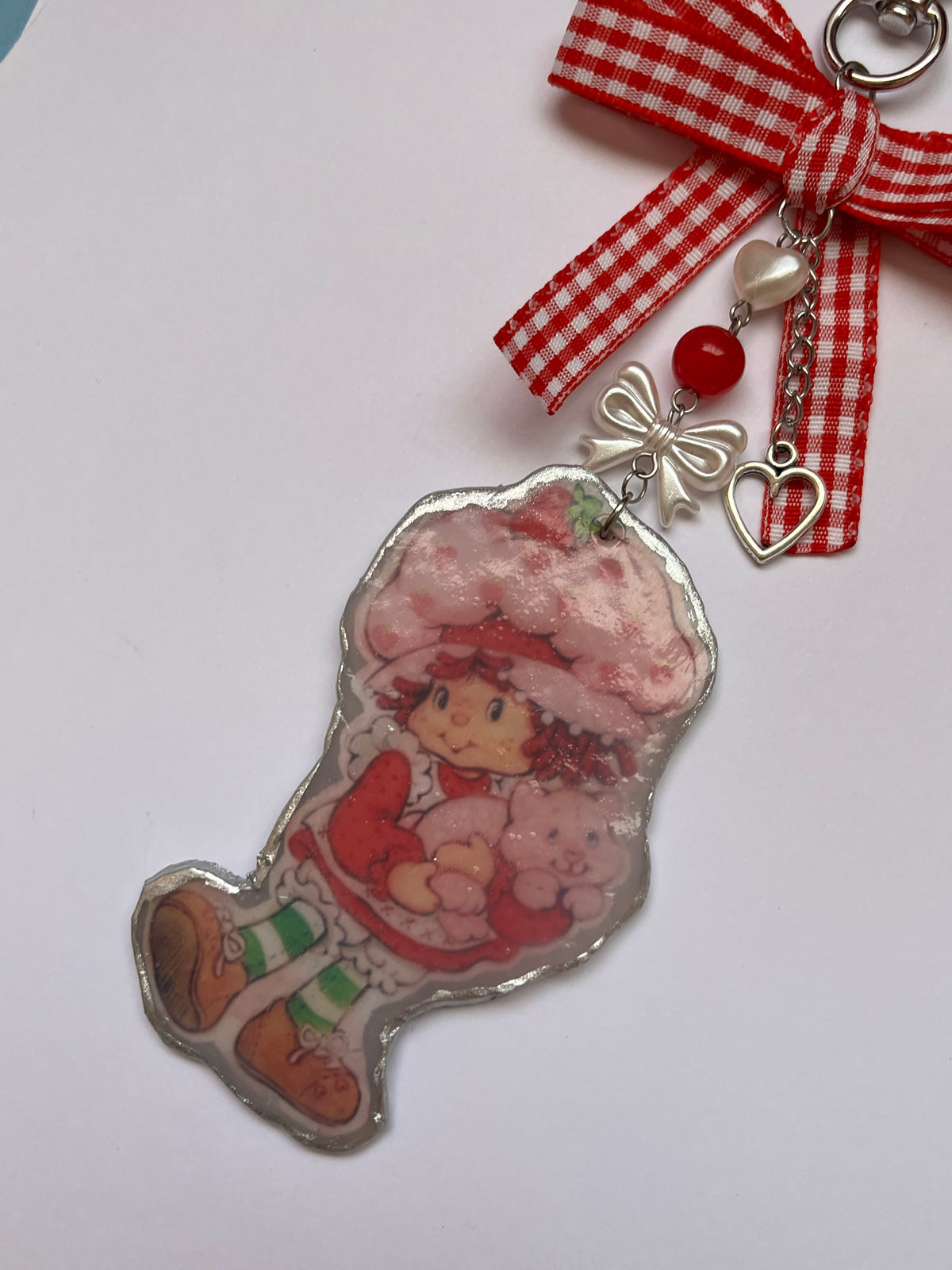 Strawberry shortcake keychain 🍰🍓