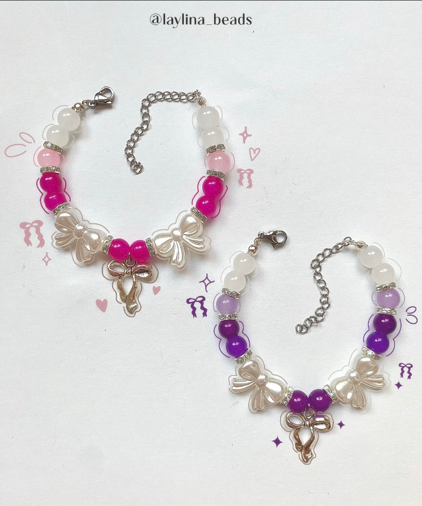 Purple & pink matching bracelets