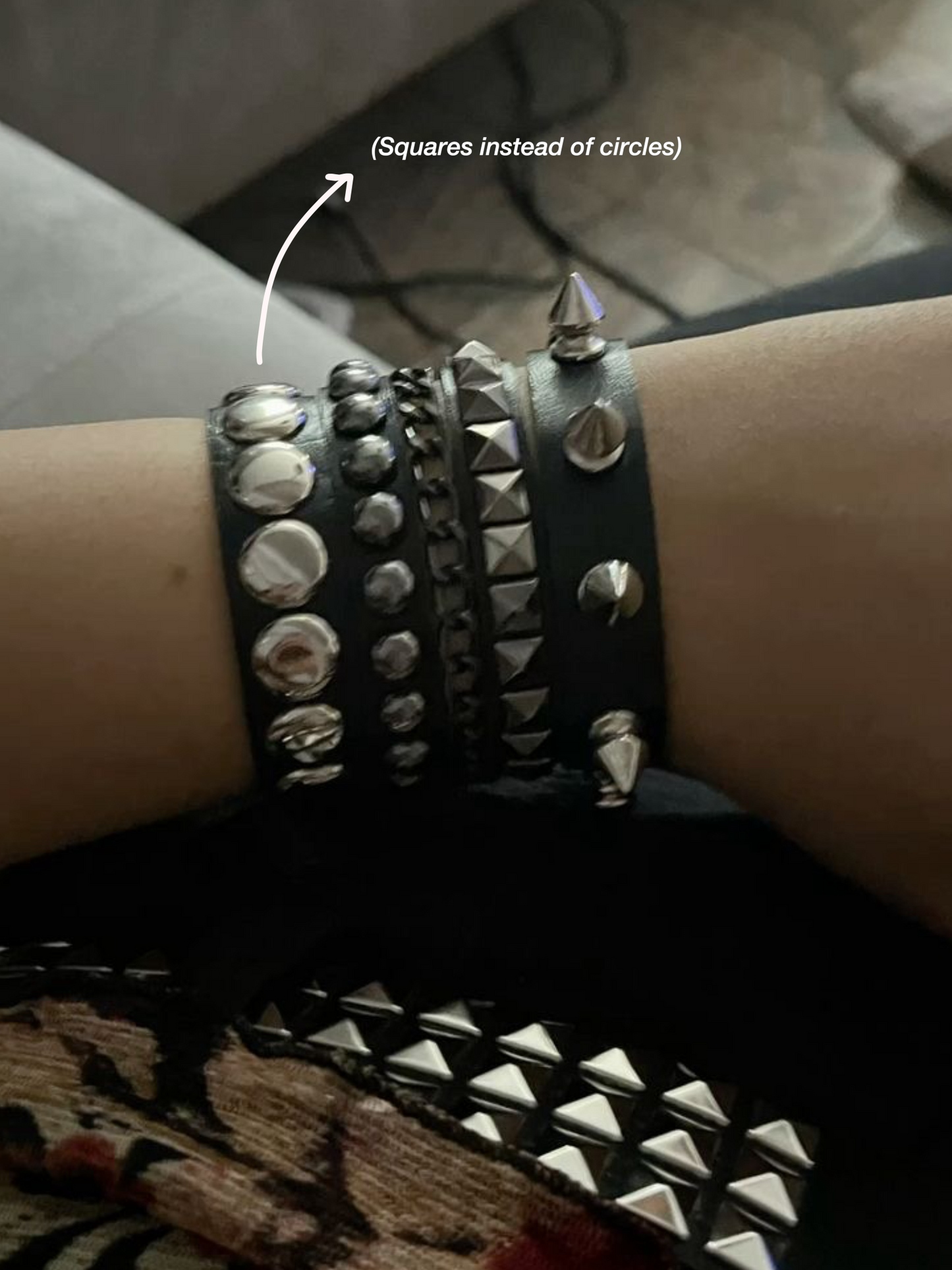 3pcs Punk emo Leather Bracelets