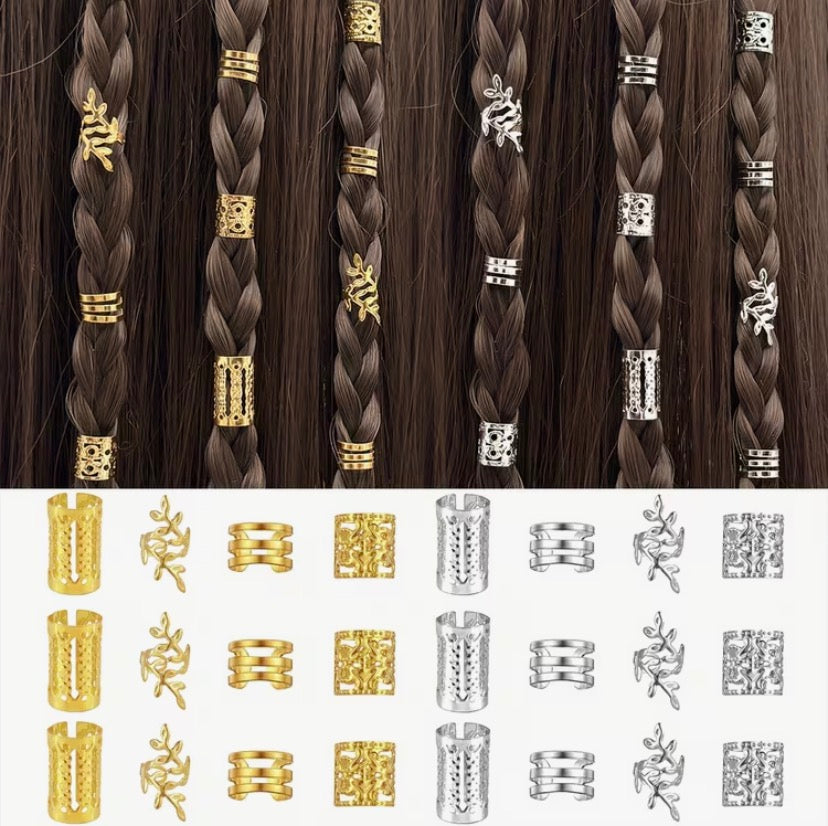 20pcs Golden Hair Ring Set