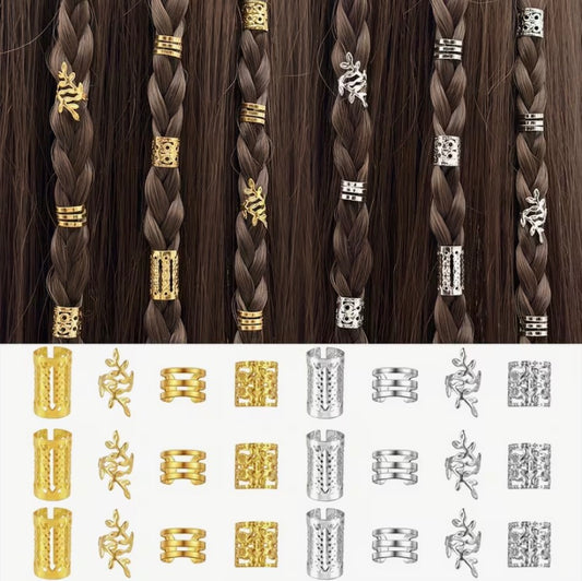 20pcs Golden Hair Ring Set