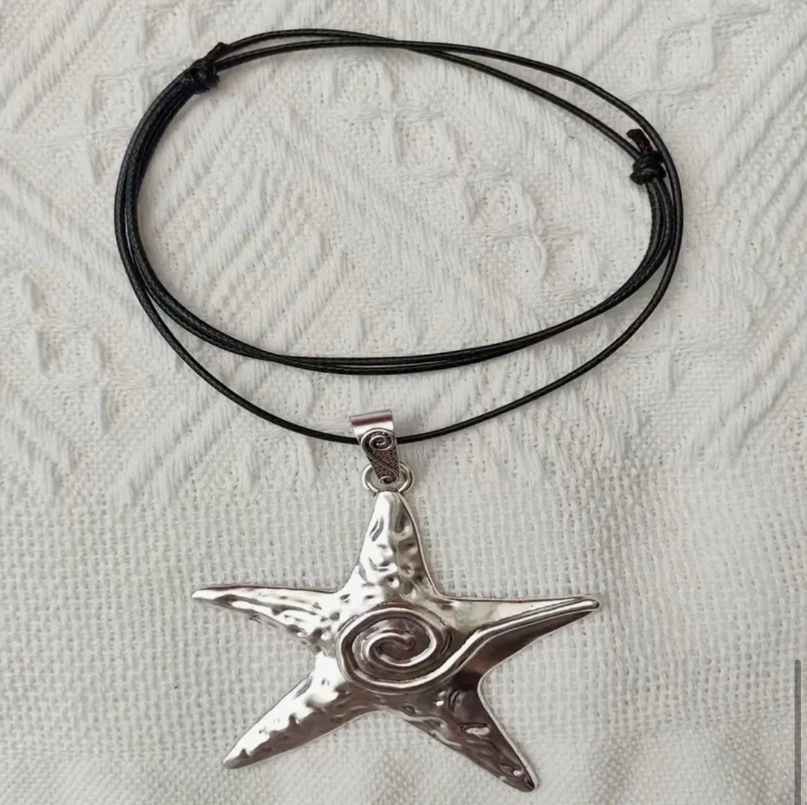 Starfish long necklace