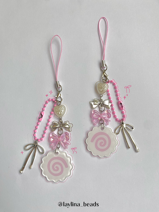 Japanese style pink cute keychain