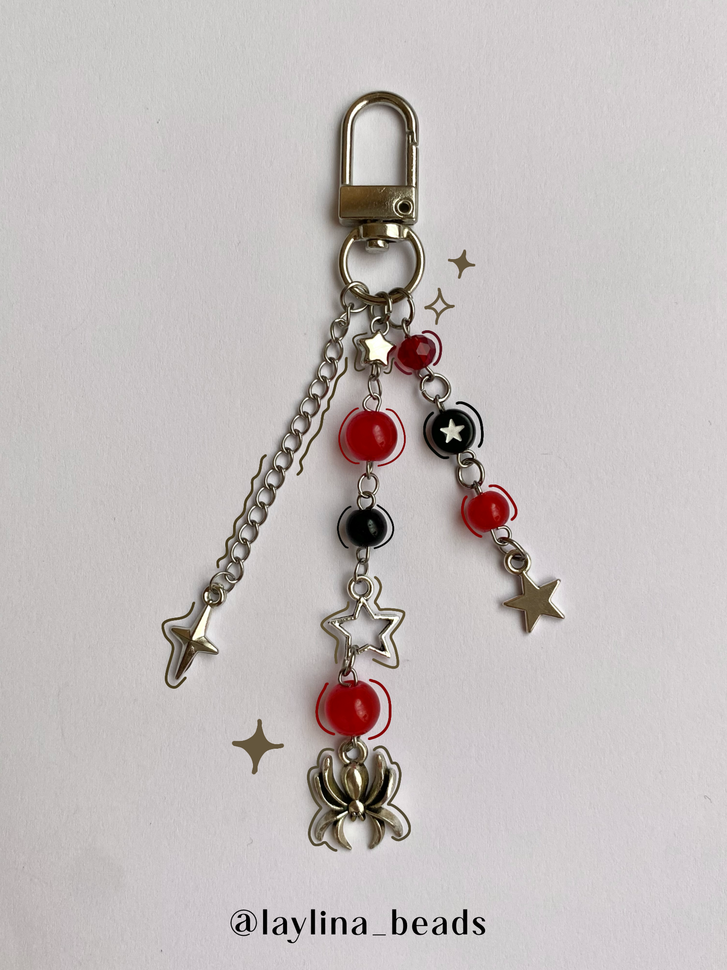 Spider male’s keychain