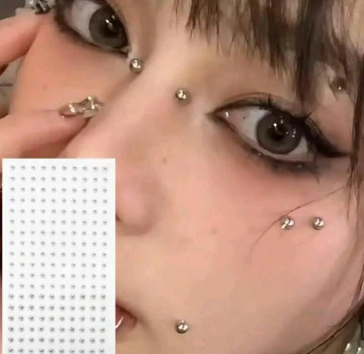 Fake piercings sheet 180 pcs