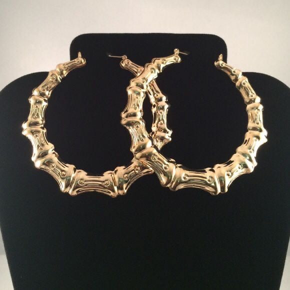 Big golden earrings