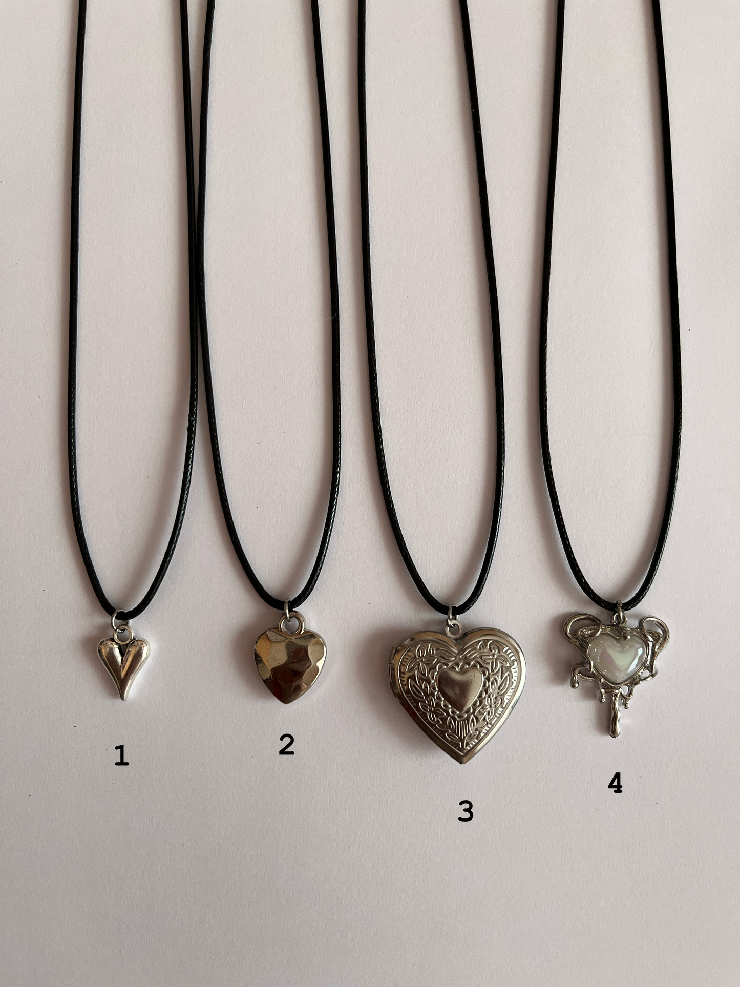 Aesthetic heart necklaces