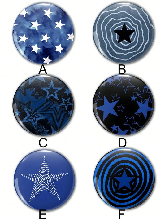 Cool dark blue pins (58mm)