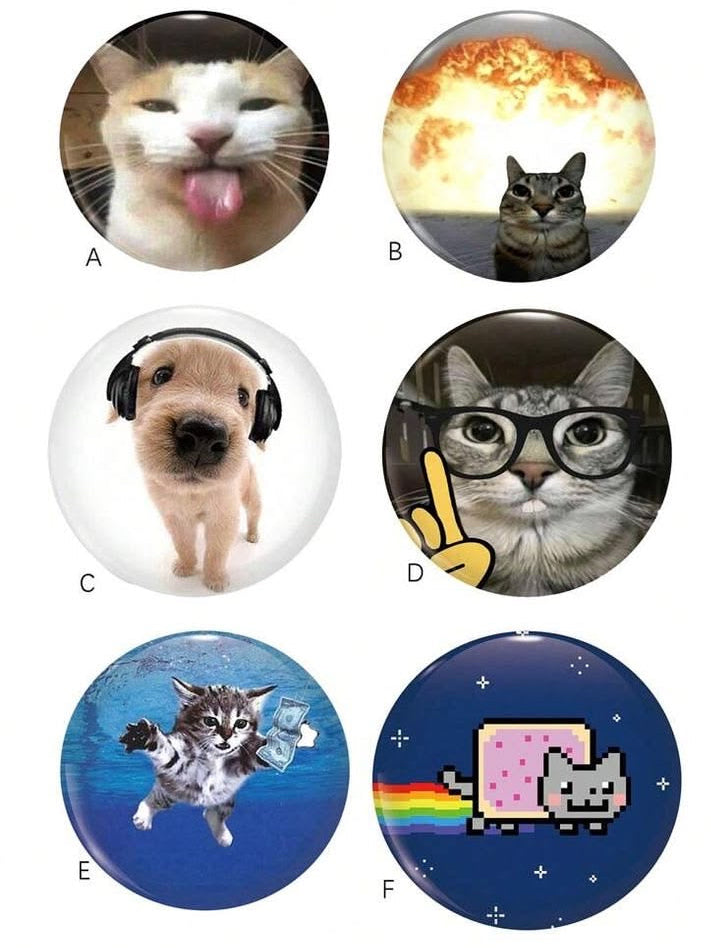 Silly cats pins (58mm)